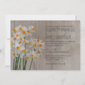 Rustic Narcissus Wedding Invitations Kaart (Voorkant)