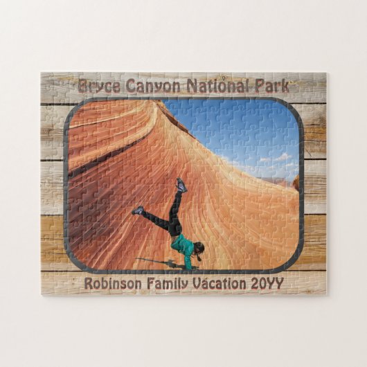 Rustic National Park Custom Photo Family Vacking Legpuzzel (Horizontaal)