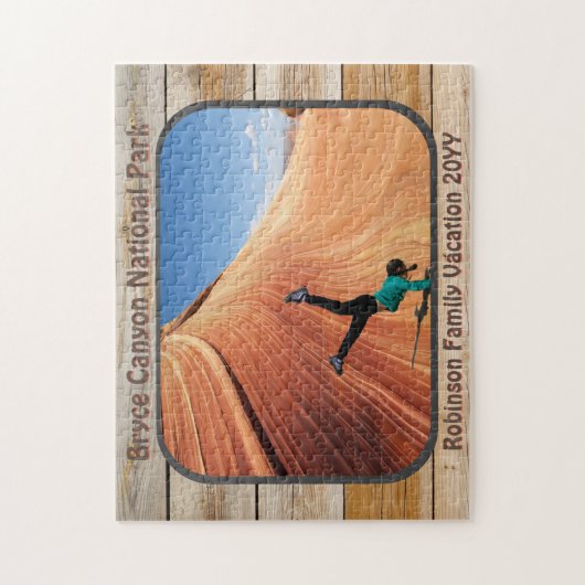 Rustic National Park Custom Photo Family Vacking Legpuzzel (Verticaal)
