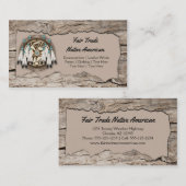 Rustic Native American Dreamweaver Wood Cutout Visitekaartje (Voorkant / Achterkant)