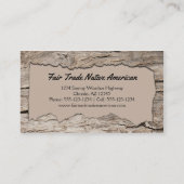 Rustic Native American Dreamweaver Wood Cutout Visitekaartje (Achterkant)