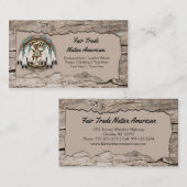 Rustic Native American Dreamweaver Wood Cutout Visitekaartje (Voorkant / Achterkant)