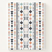 Rustic Native Ethnic Mudcloth Aesthetic Vertical Notitieboek (Achterkant)