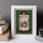 Rustic Nativity Candle Christelijk Christmas Poster