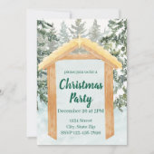 Rustic Nativity Farmhouse Holiday Invitation Kaart (Voorkant)