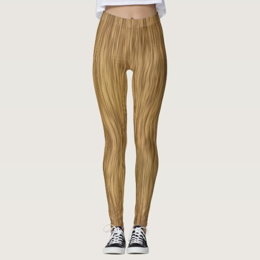 Rustic Natural Finish Woodgrain Leggings (Voorkant)