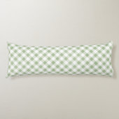 Rustic Natural Sage Gingham Pset Lichaamskussen (Voorkant)