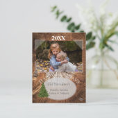 Rustic Naturalist Holiday Post Card HAMbyWG Feestdagenkaart (Staand voorkant)