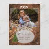 Rustic Naturalist Holiday Post Card HAMbyWG Feestdagenkaart (Voorkant)