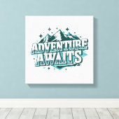 Rustic Nature and Hiking Graphic Canvas Afdruk (Insitu (Houten vloer))