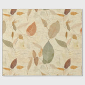 Rustic Nature-Inspired Leaf - Botanical Art (3) Cadeaupapier (Vlak)