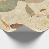 Rustic Nature-Inspired Leaf - Botanical Art (3) Cadeaupapier (Hoek)