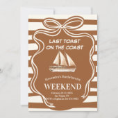 Rustic Nautical Bachelorette Kaart (Voorkant)