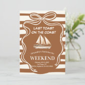 Rustic Nautical Bachelorette Kaart (Staand voorkant)