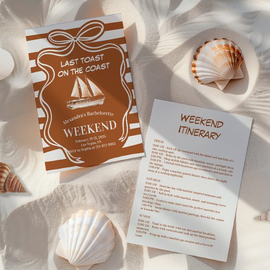 Rustic Nautical Bachelorette Kaart