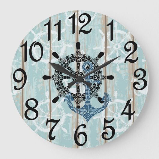 Rustic Nautical   Grote Klok (Voorkant)