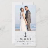 Rustic Nautical Wedding Hartelijk dank Bedankkaart (Voorkant)
