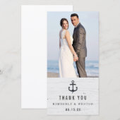 Rustic Nautical Wedding Hartelijk dank Bedankkaart (Voorkant / Achterkant)