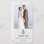 Rustic Nautical Wedding Hartelijk dank Bedankkaart (Voorkant)
