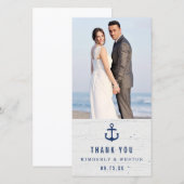 Rustic Nautical Wedding Hartelijk dank Bedankkaart (Voorkant / Achterkant)