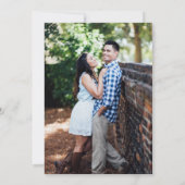 Rustic Navy Blue Barn Wood Foto Collage Wedding Kaart (Achterkant)