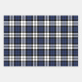 Rustic Navy Blue Black Watch Pset Merry Kerstmis Inpakpapier Vel (Voorkant)