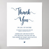 Rustic, Navy Blue, bruiloft donatie, bijdrage Poster (Voorkant)