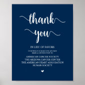 Rustic, Navy Blue, bruiloft donatie, bijdrage Poster (Voorkant)