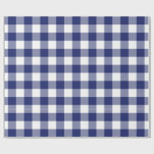 Rustic Navy Blue Buffalo Check Pattern Cadeaupapier (Vlak)