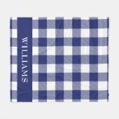 Rustic Navy Blue Buffalo Check Pattern Fleece Deken (Voorkant (Horizontaal))