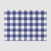 Rustic Navy Blue Buffalo Check Pattern Tissuepapier (Voorkant)
