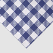 Rustic Navy Blue Buffalo Check Pattern Tissuepapier (Detail)