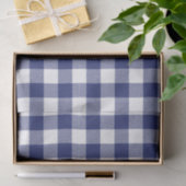 Rustic Navy Blue Buffalo Check Pattern Tissuepapier (Geschenk)