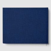 Rustic Navy Blue Burlap Lace Sunflower Wedding Gastenboek (Achterkant)