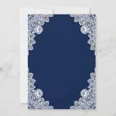 Rustic Navy Blue Eat Drink and be huwelijkshuwelij Kaart (Achterkant)