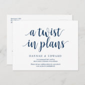 Rustic Navy Blue, een draai in plannen, werd uitge Briefkaart (Voorkant / Achterkant)