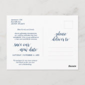 Rustic Navy Blue, een draai in plannen, werd uitge Briefkaart (Achterkant)