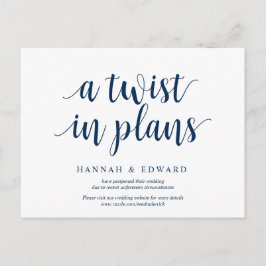 Rustic Navy Blue, een draai in plannen, werd uitge Briefkaart