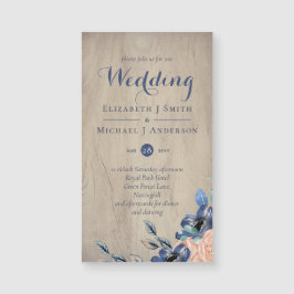 Rustic Navy Blue en Oranje Wedding Woodland
