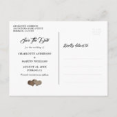 Rustic Navy Blue Mason Jar Wedding Save the Date Aankondigingskaart (Achterkant)
