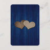 Rustic Navy Blue Mason Jar Wood Accommodatie Kaart (Achterkant)