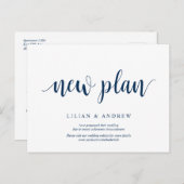 Rustic Navy Blue, nieuwe plannen, uitgesteld Briefkaart (Voorkant / Achterkant)