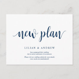 Rustic Navy Blue, nieuwe plannen, uitgesteld Briefkaart
