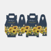 Rustic Navy Blue & Sunflower Bedankt voor je huwel Bedankdoosjes (Uitgevouwen)