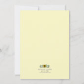 Rustic Navy Blue Sunflower|Daisy Save the Date Kaart (Achterkant)