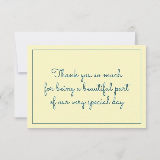 Rustic Navy Blue Sunflower|Daisy Wedding Favor Bedankkaart (Achterkant)