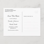 Rustic Navy Blue Sunflower Wedding Save the Date Aankondigingskaart (Achterkant)