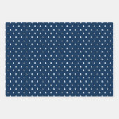 Rustic Navy Blue Tartan Pset Merry Kerstmis Inpakpapier Vel (Voorkant 3)