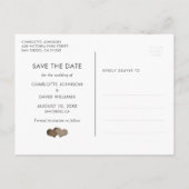 Rustic Navy Blue Wedding Photo Bewaar de datum Aankondigingskaart (Achterkant)