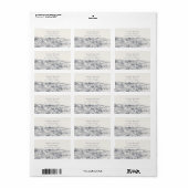 Rustic Navy Blue Winery Mountain Adres Etiket (Full Sheet)